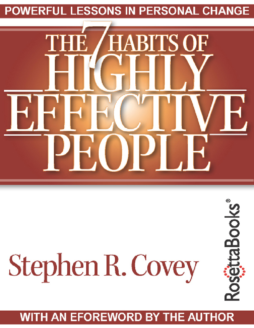 the 7 habits of highly effective people stephen r. covey pdf