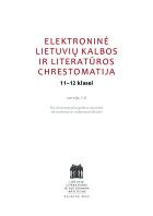 Elektroninė lietuvių kalbos ir literatūros chrestomatija 11–12 klasei